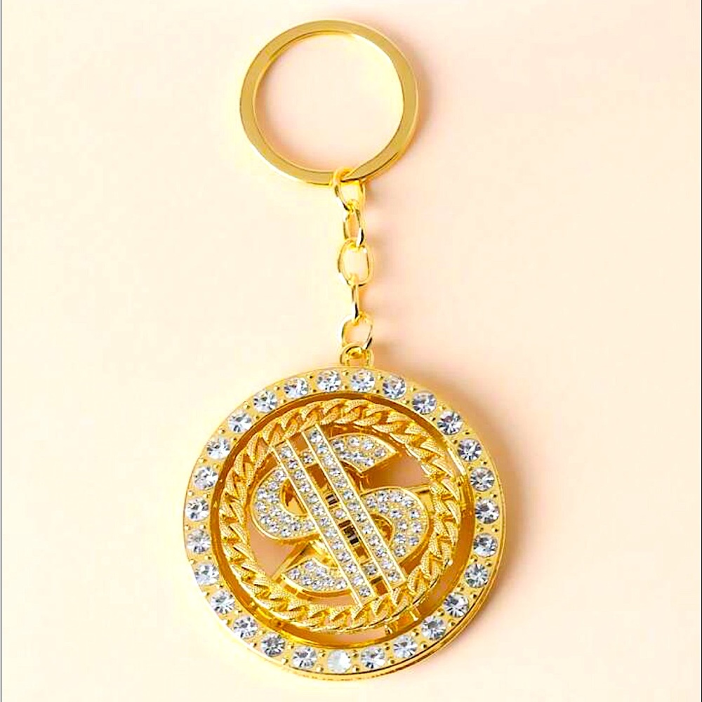 New Dollar Sign Money Keychain Bag Charm Purse Charm Gift Stocking Stuffer